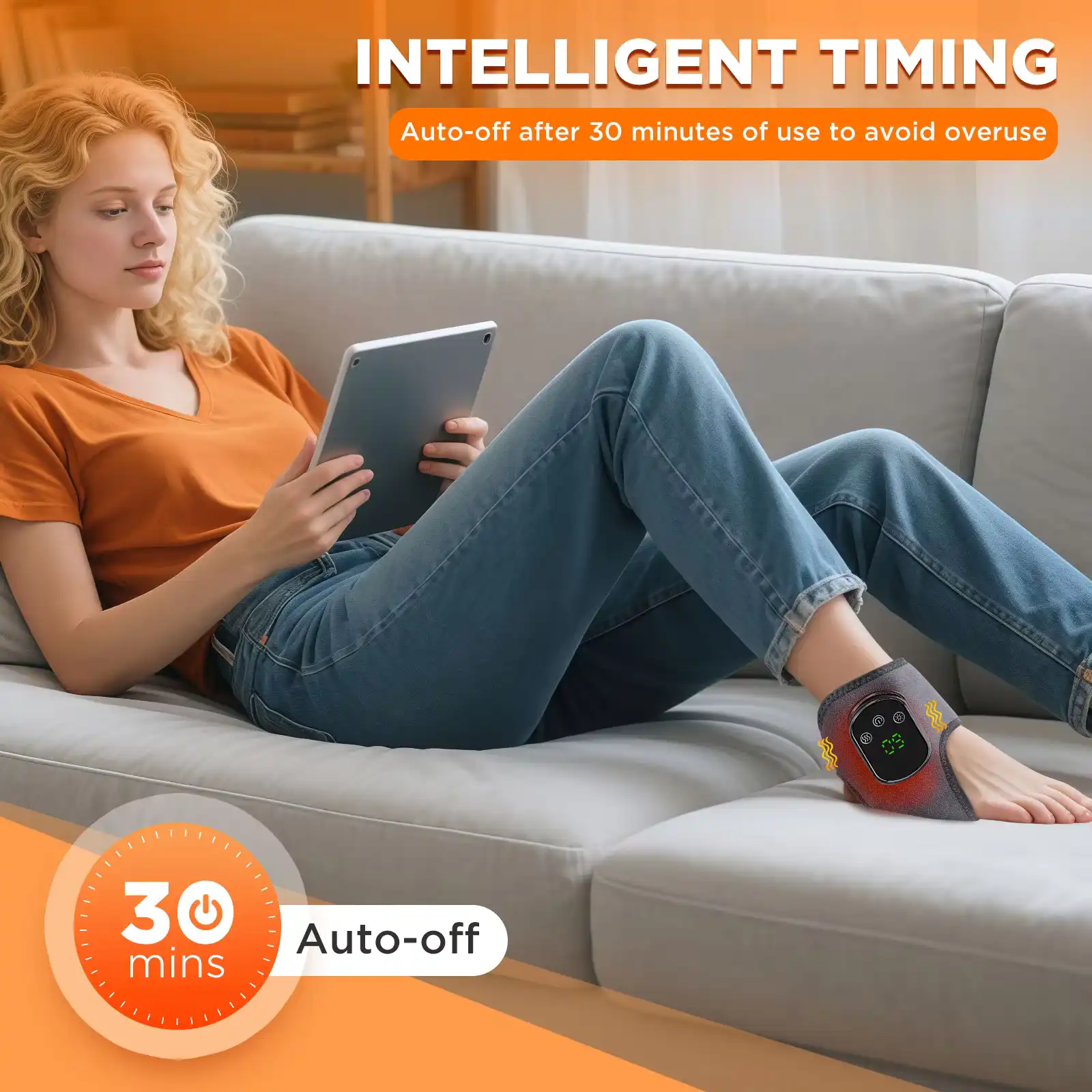 Electric foot and hand massager can vibrate and heat the ankles and ankles, and the bracket joints are portable