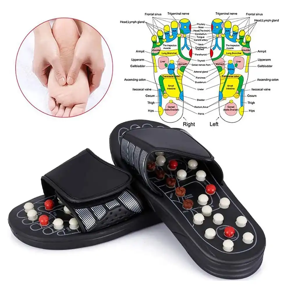 Acupressure Slippers | Foot Massage Reflexology Sandals with 39 Massage Points